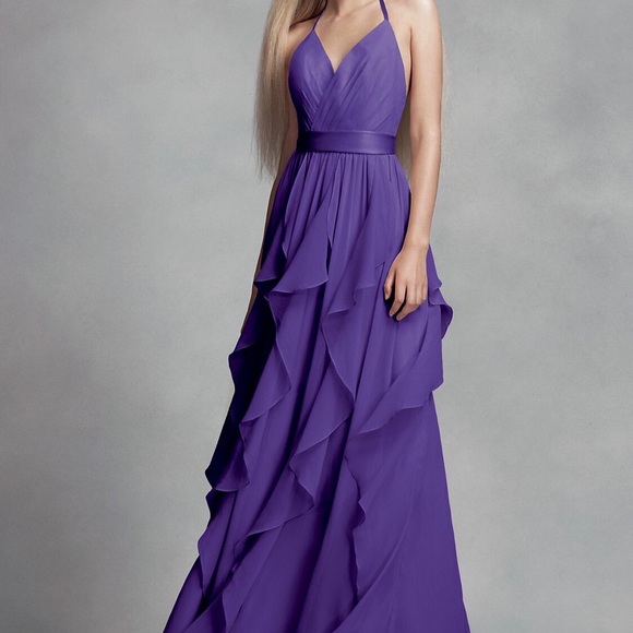 Chiffon Bridesmaid Purple Regency Dress ...